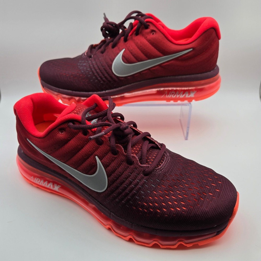 Nike Air Max 2017 'Night Maroon Gym Red' Men's Size 10.5 Sneakers 849559-601 NIB